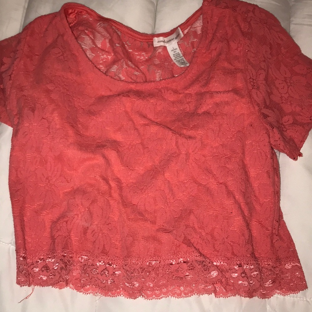 Coral crop top